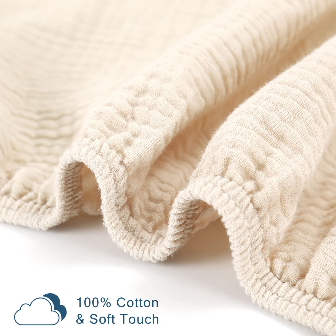 GRSSDER blush pink and beige crib sheet pack complements nursery decor
