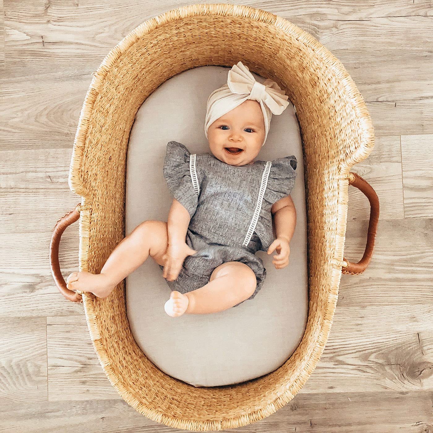 GRSSDER breathable jersey-knit material feels soft against baby's skin