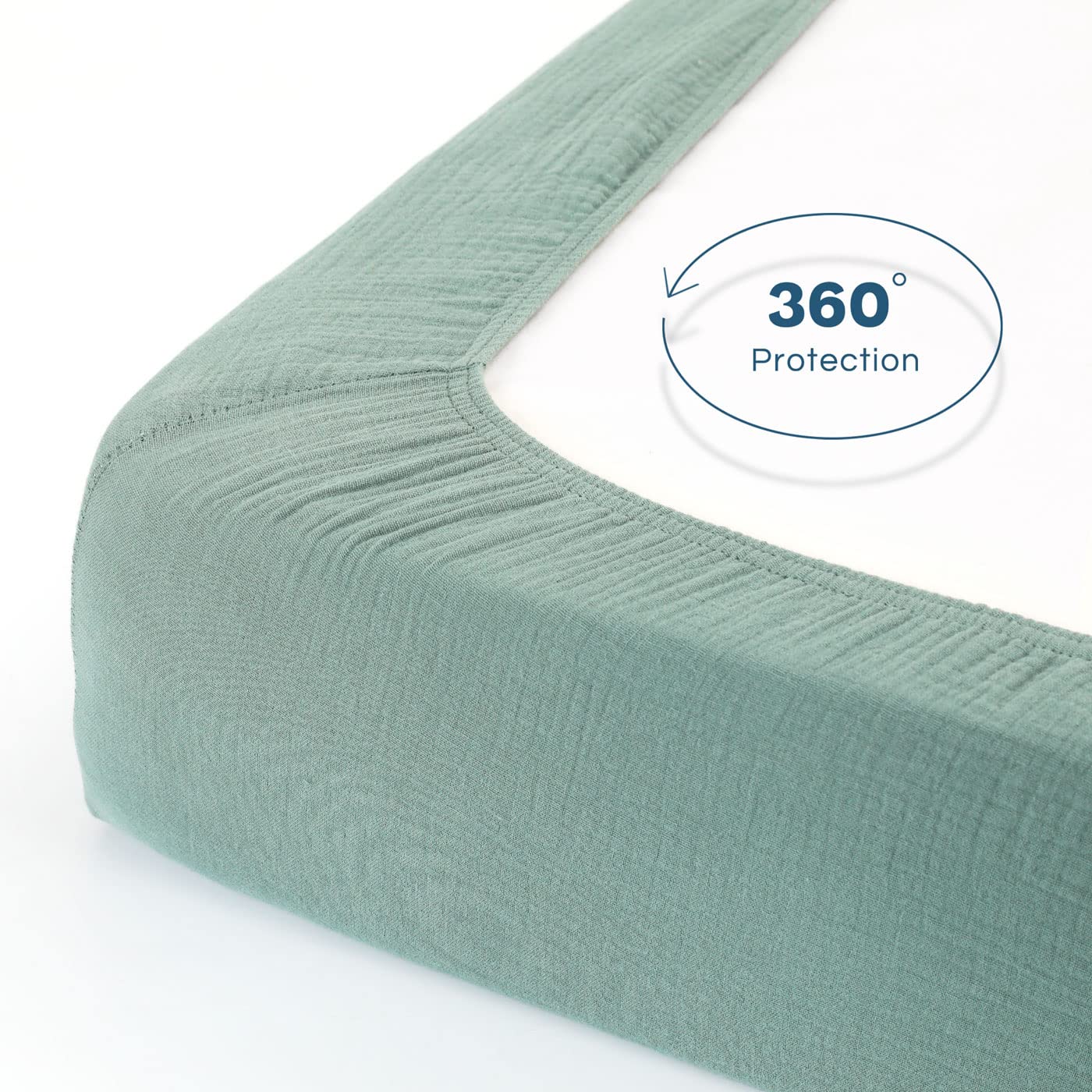GRSSDER crib-sheet-packaging-flat-view shows compact, easy storage and care instructions.