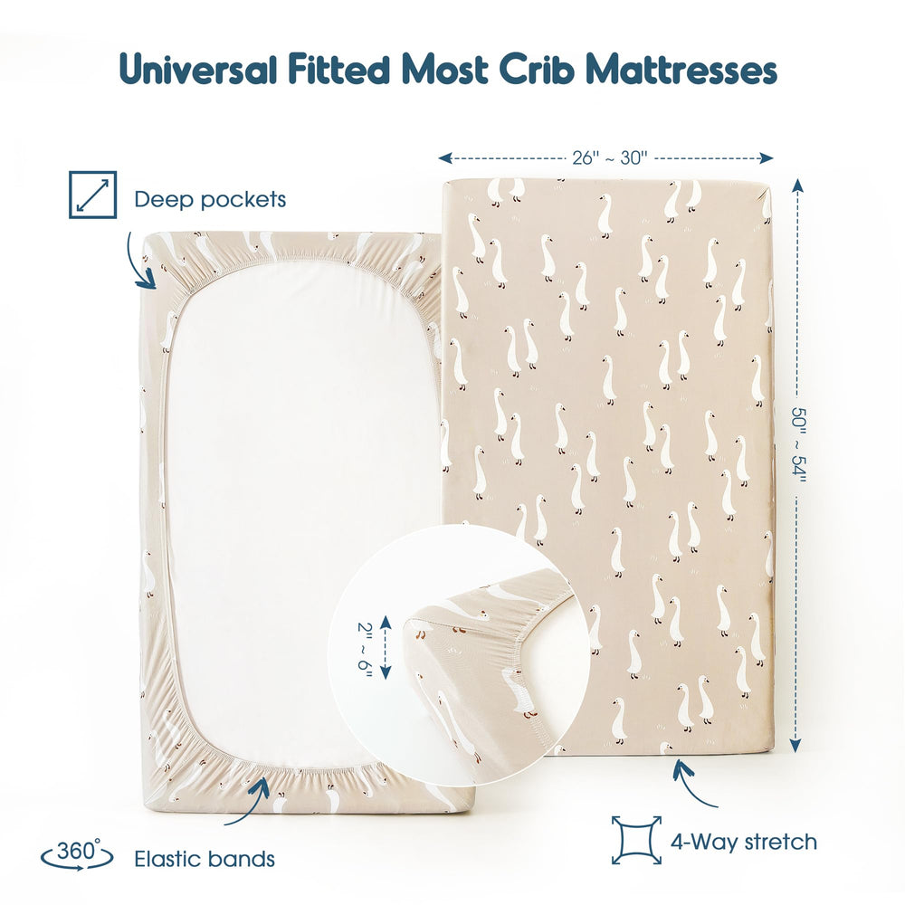 GRSSDER deep-pocket crib sheet stays in place for restless sleepers