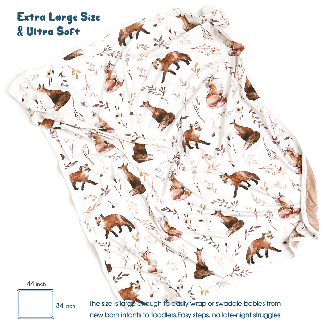 GRSSDER double-layer blanket showcases versatile warmth for swaddling.