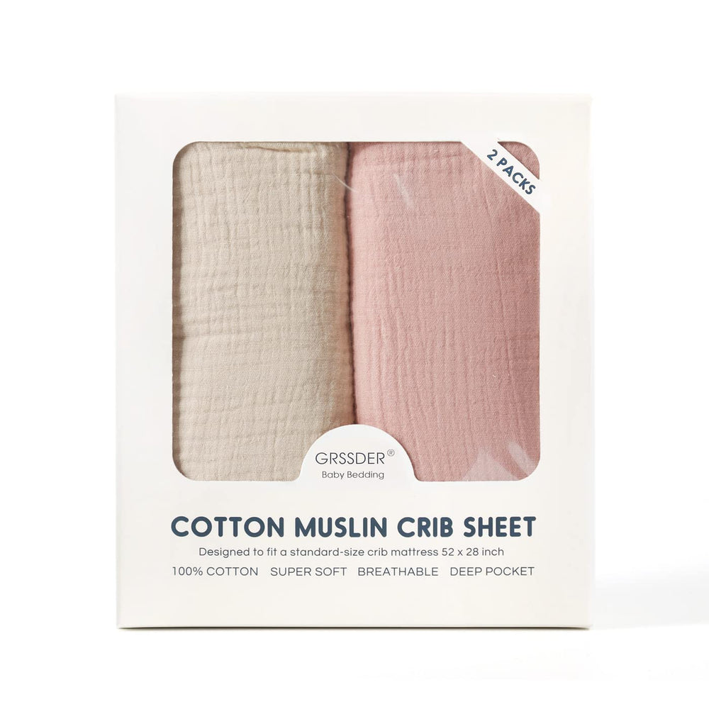 GRSSDER elastic-band four-sided crib sheet securing snug fit