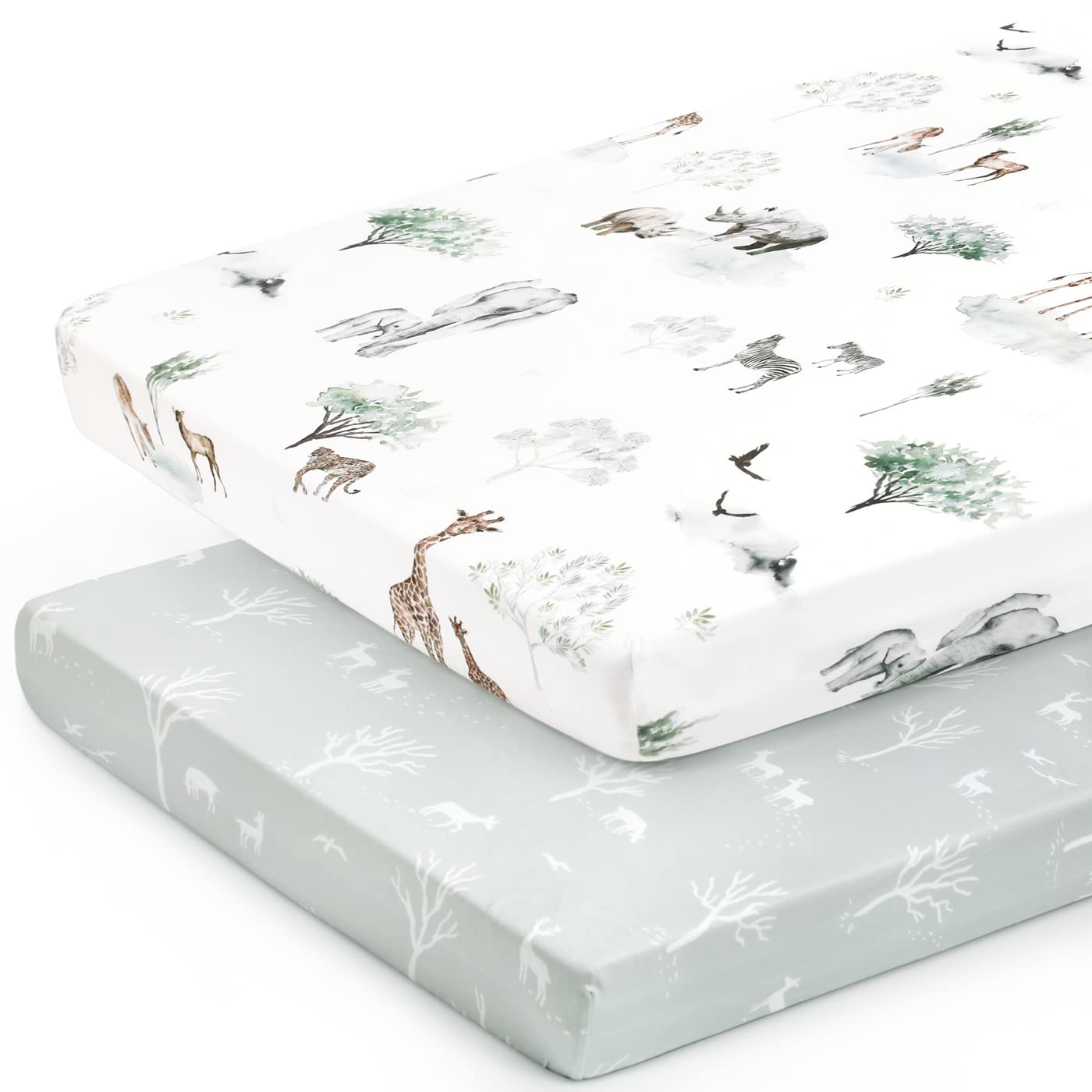 GRSSDER elastic-band fitted design secures sheets quickly around the crib.