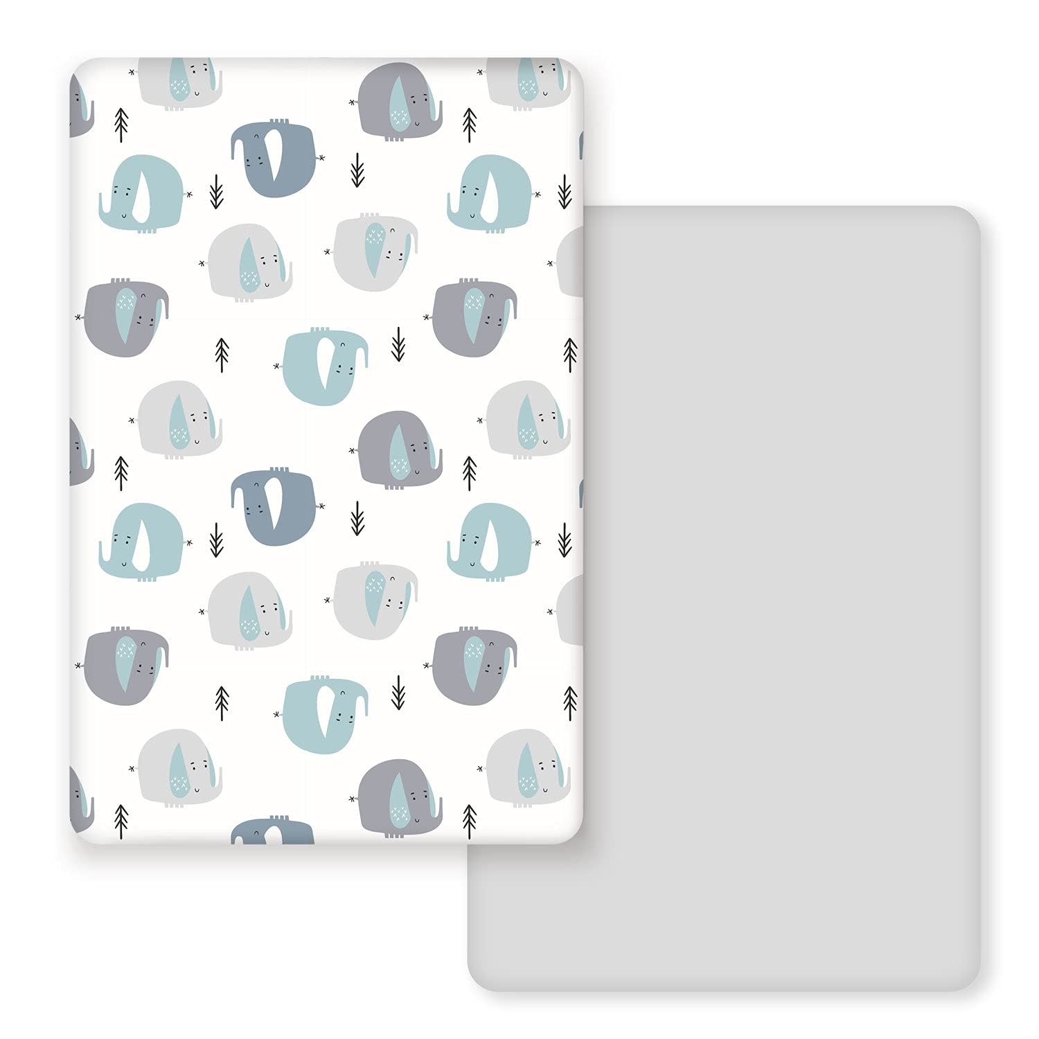 GRSSDER elastic-band pack n play sheets secure a snug fit for naps and playtime.