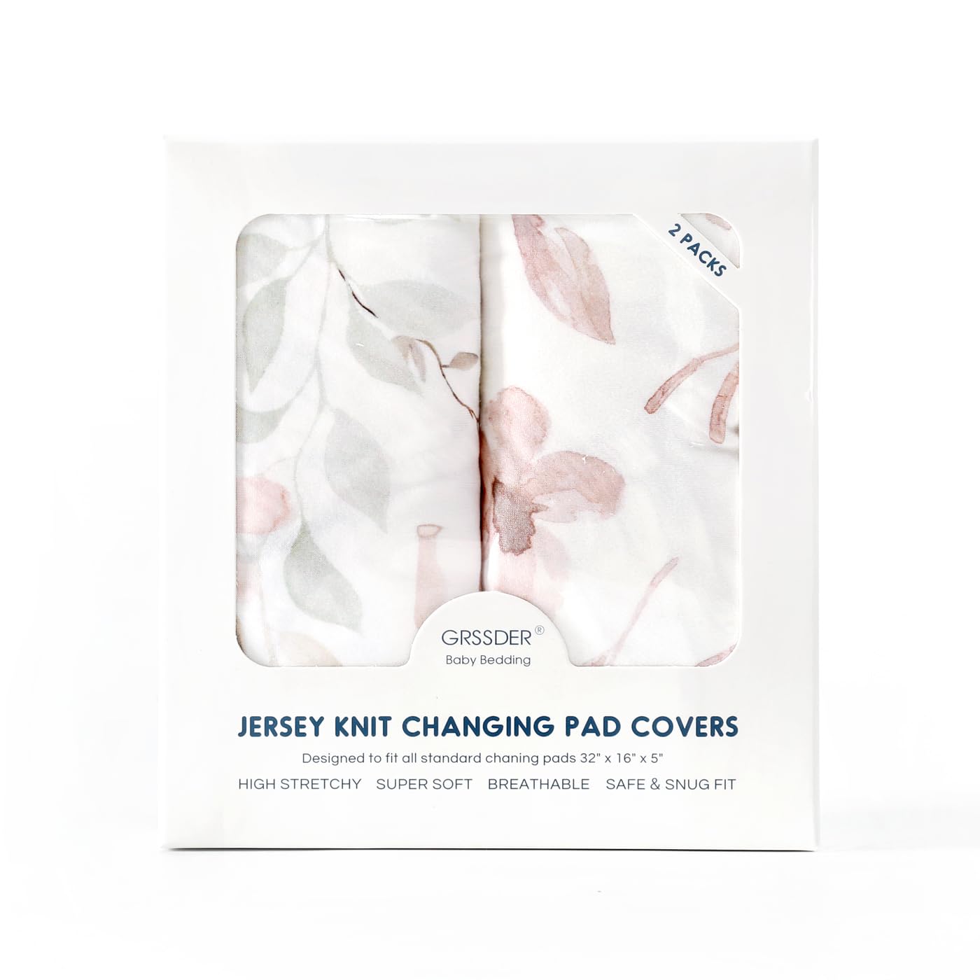 GRSSDER elastic-band design keeps cover in place during diaper changes.