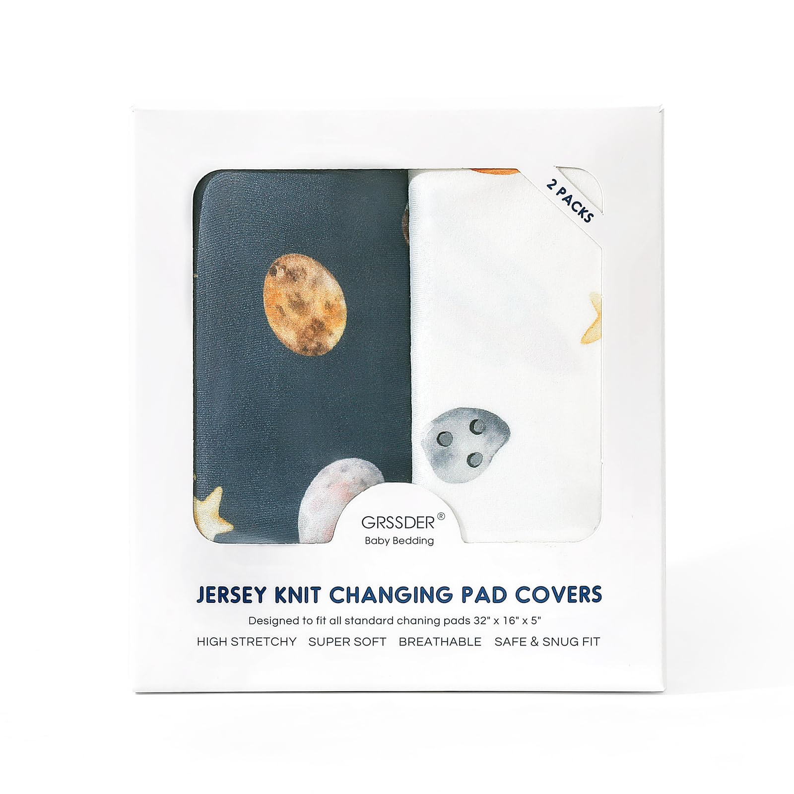 GRSSDER elastic edge changing pad cover snugly fits standard pads