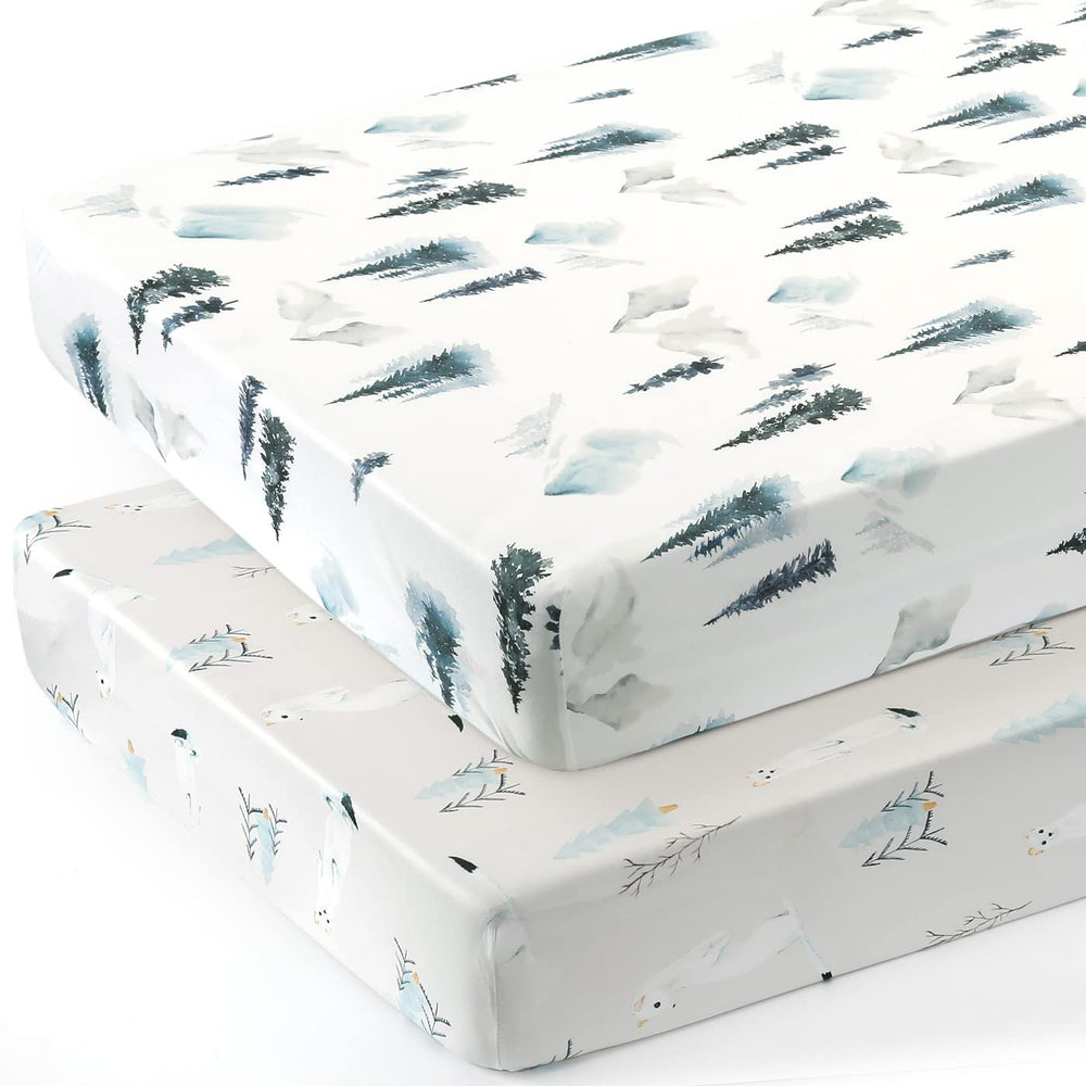 GRSSDER Fitted crib sheet shows elastic edge for secure fit