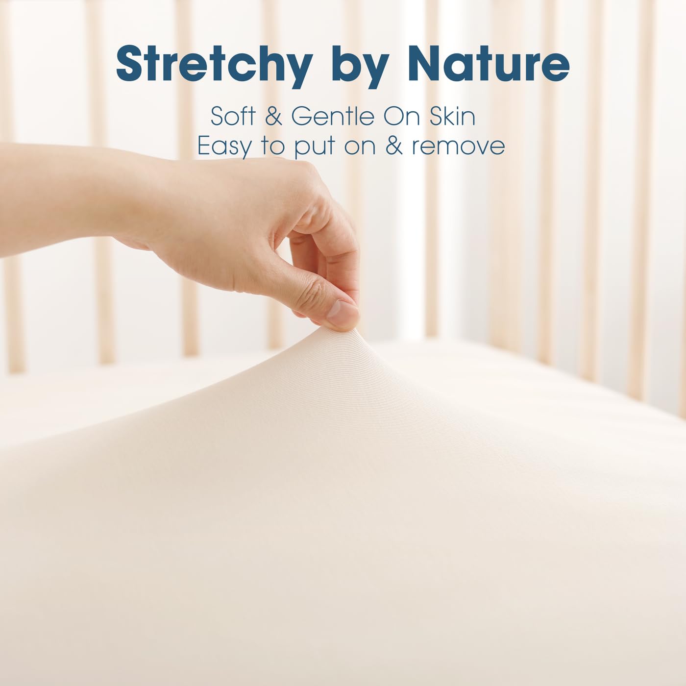 GRSSDER machine-washable crib sheet stays soft after many washes.