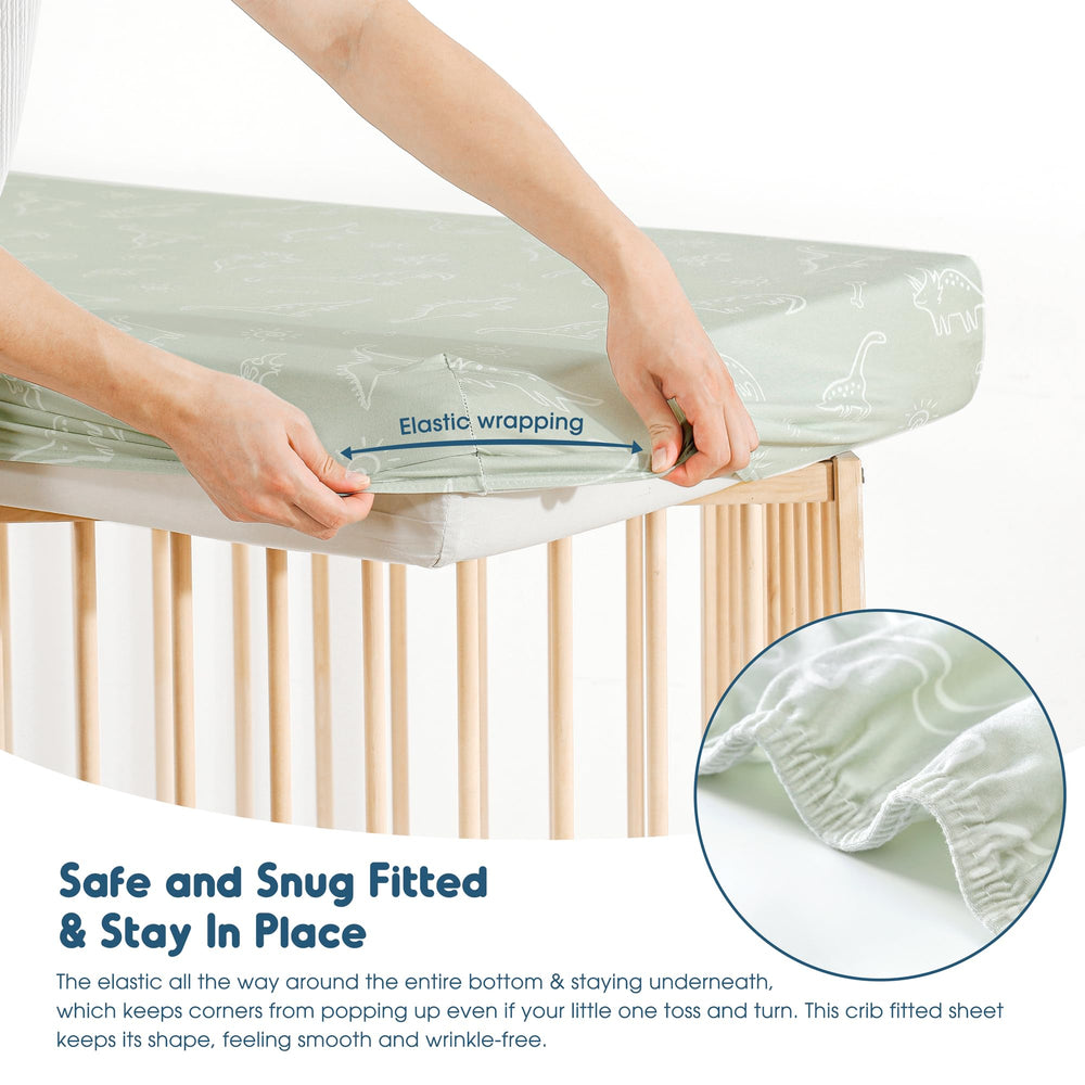 GRSSDER machine-washable crib sheet remains easy to clean after spills.