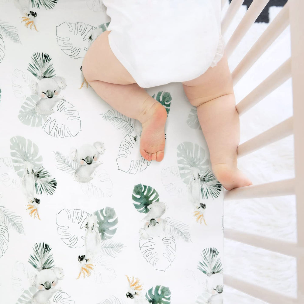 Easy-care, quick-drying sheets keep naps smooth and tidy.