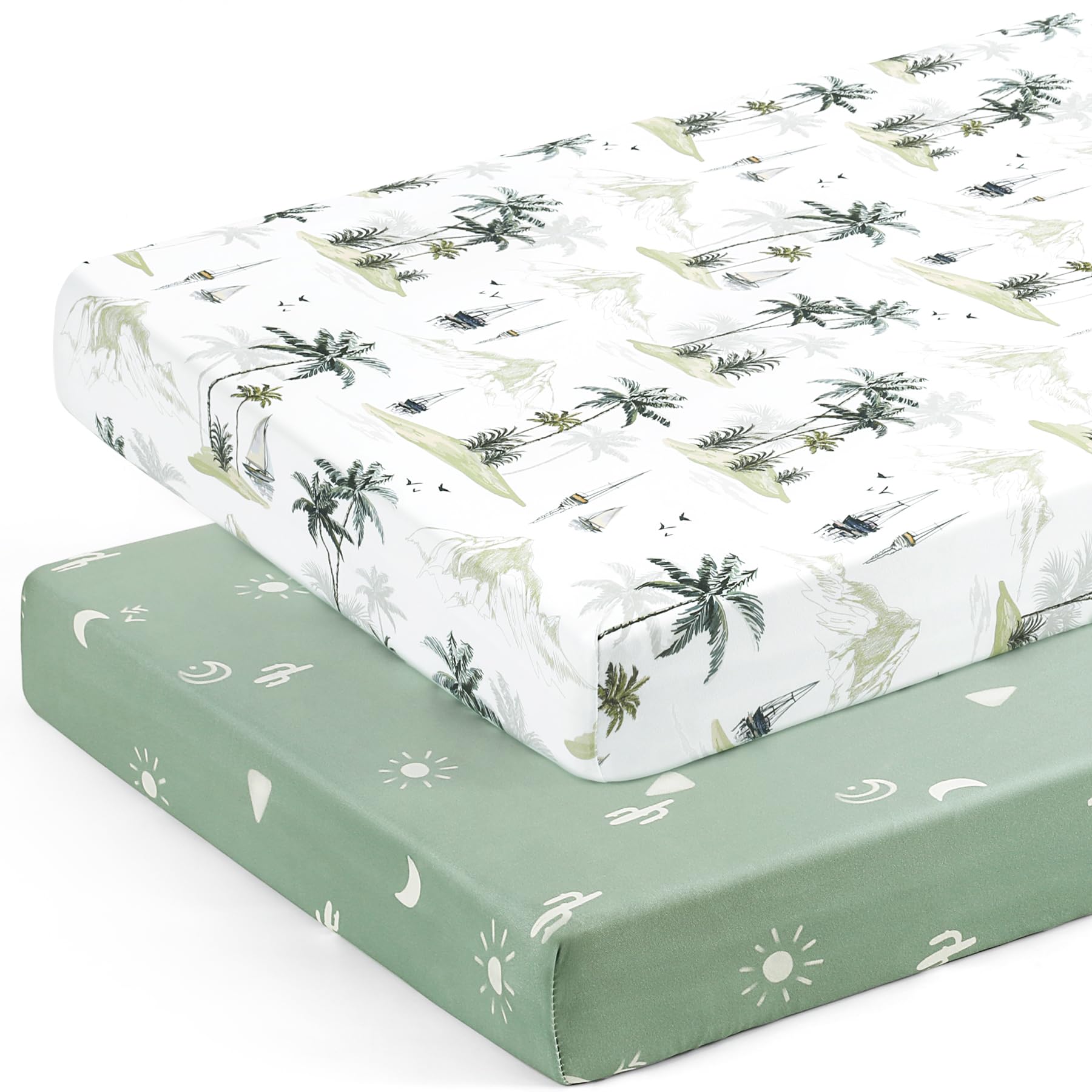GRSSDER mini crib sheets with jersey knit delivering breathable softness for naps
