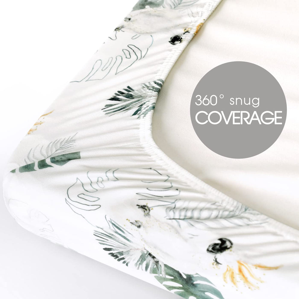 Mint green palette complements nursery decor and soothes bedtime routines.