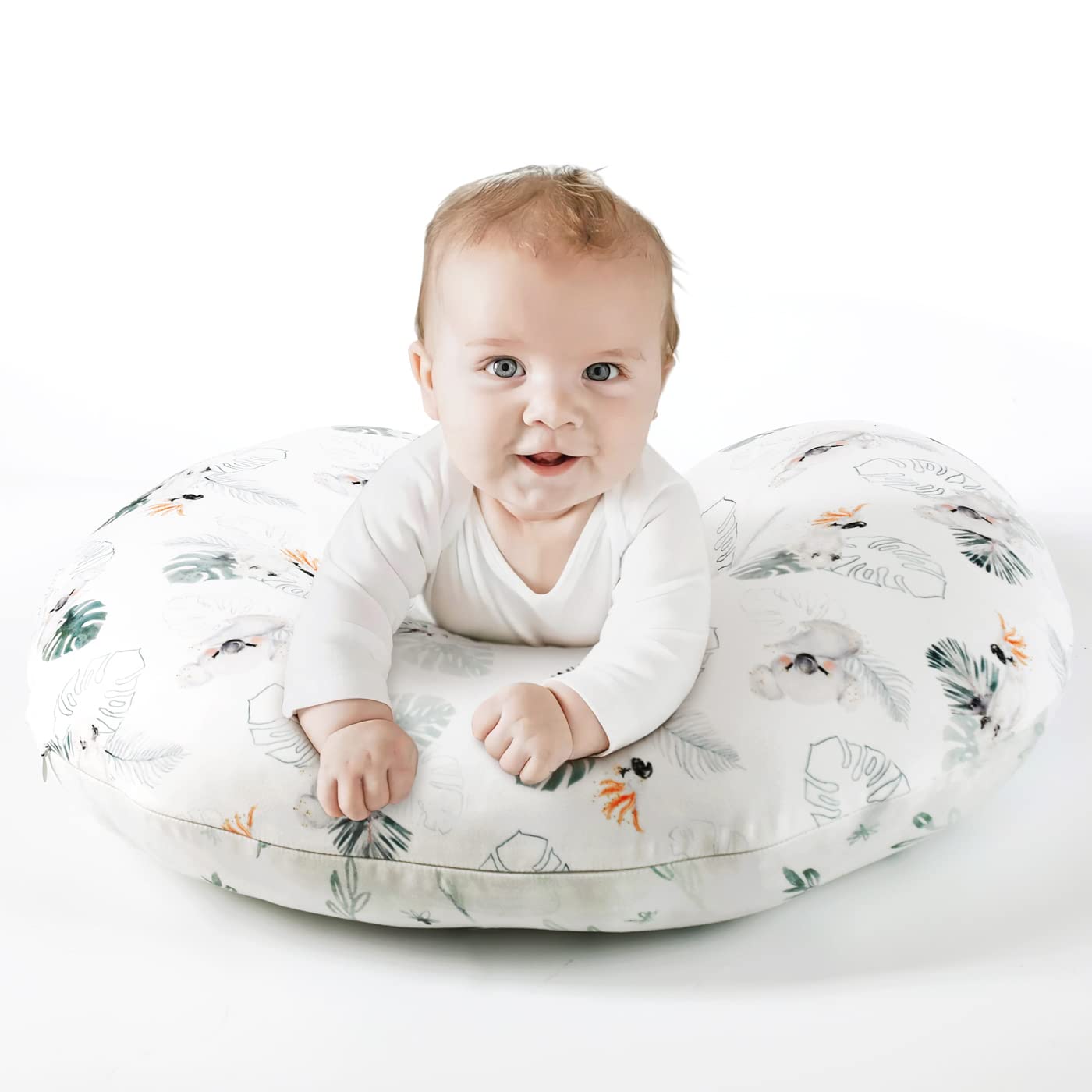 GRSSDER watercolor animals mint cover with playful pattern brightens the nursery