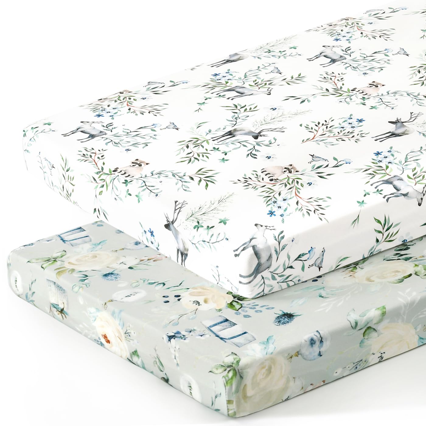 GRSSDER stretchy jersey fabric sheet feels breathable and soft for baby comfort.