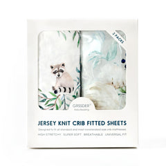 GRSSDER patterned crib sheets collection adds calm style to nursery.