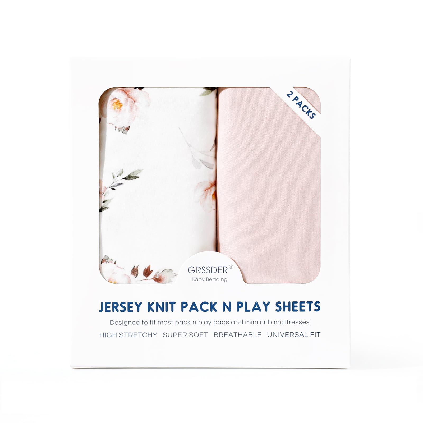 GRSSDER rose-print nursery bedding adds gentle color to any setup