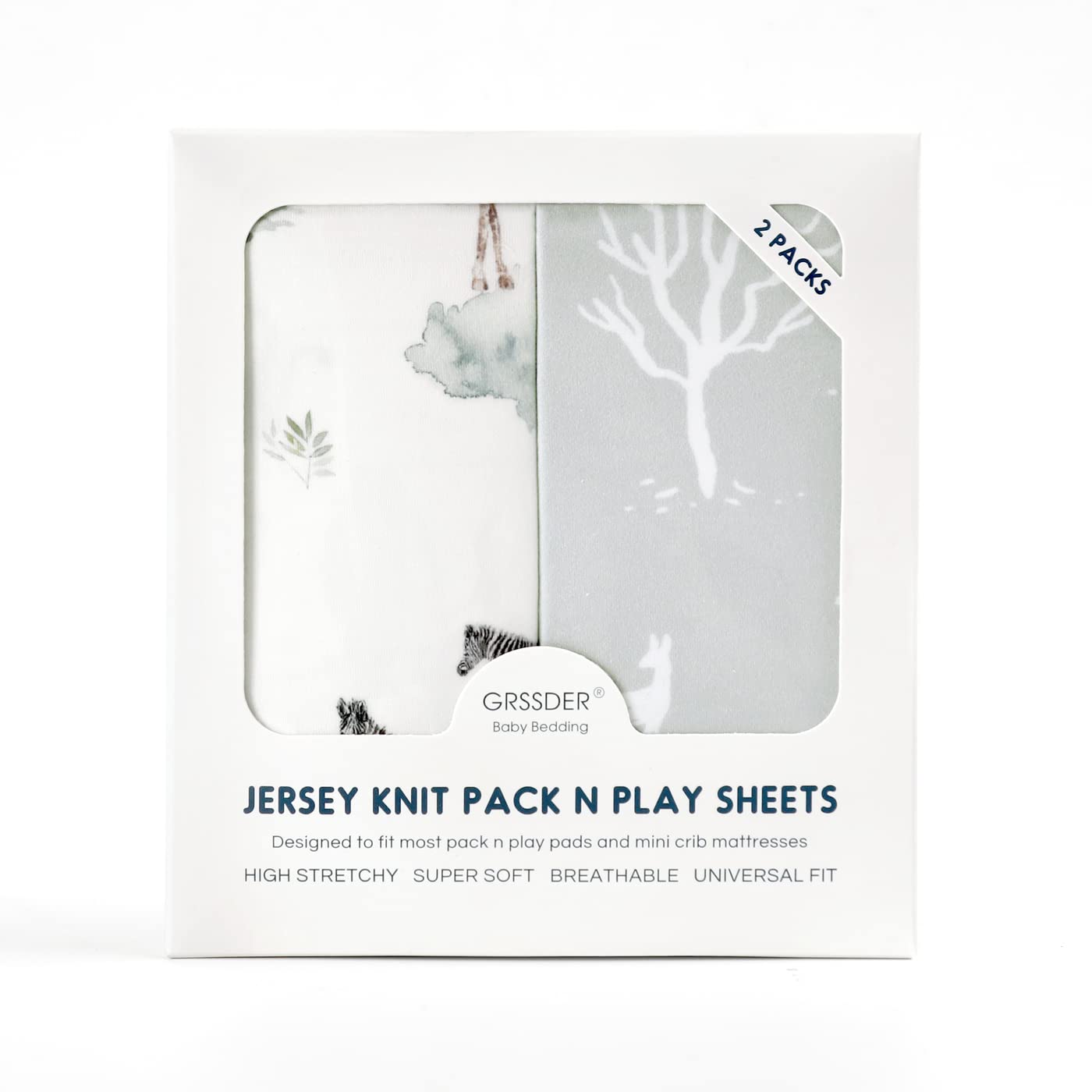 GRSSDER Savannah animals pattern adds calming decorative bedding touch.