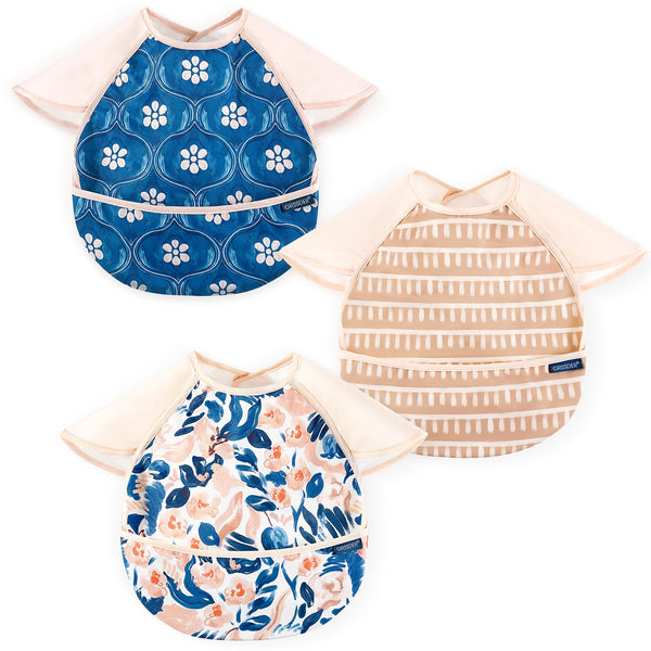 GRSSDER soft lightweight baby bib front view, gentle on skin and mess-conscious during meals.