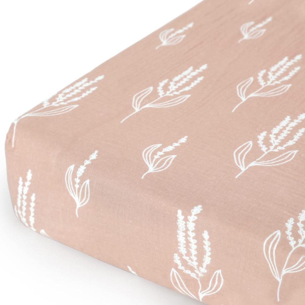 GRSSDER Soft Muslin Crib Sheet close-up showing breathable fabric for sensitive skin