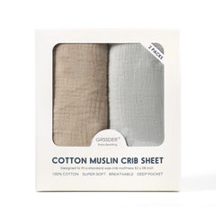 GRSSDER crib sheet with elastic edge fitting a standard mattress securely for safety