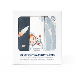 GRSSDER Space Print on mattress adds cozy aesthetics for nursery.