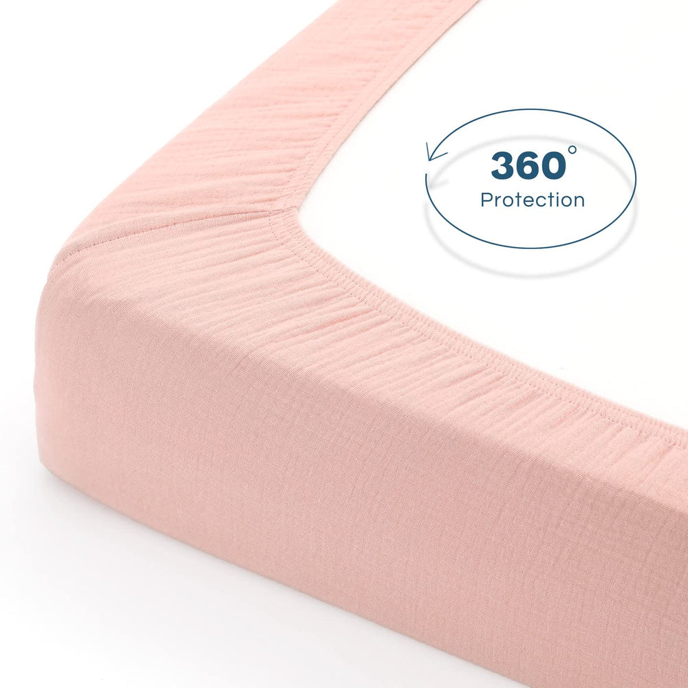 GRSSDER standard crib fit demonstration on a mattress
