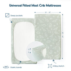 GRSSDER standard crib mattress fit 52x28x8 for universal compatibility.