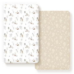 GRSSDER watercolor rabbit pattern crib sheet for serene sleep and secure fit