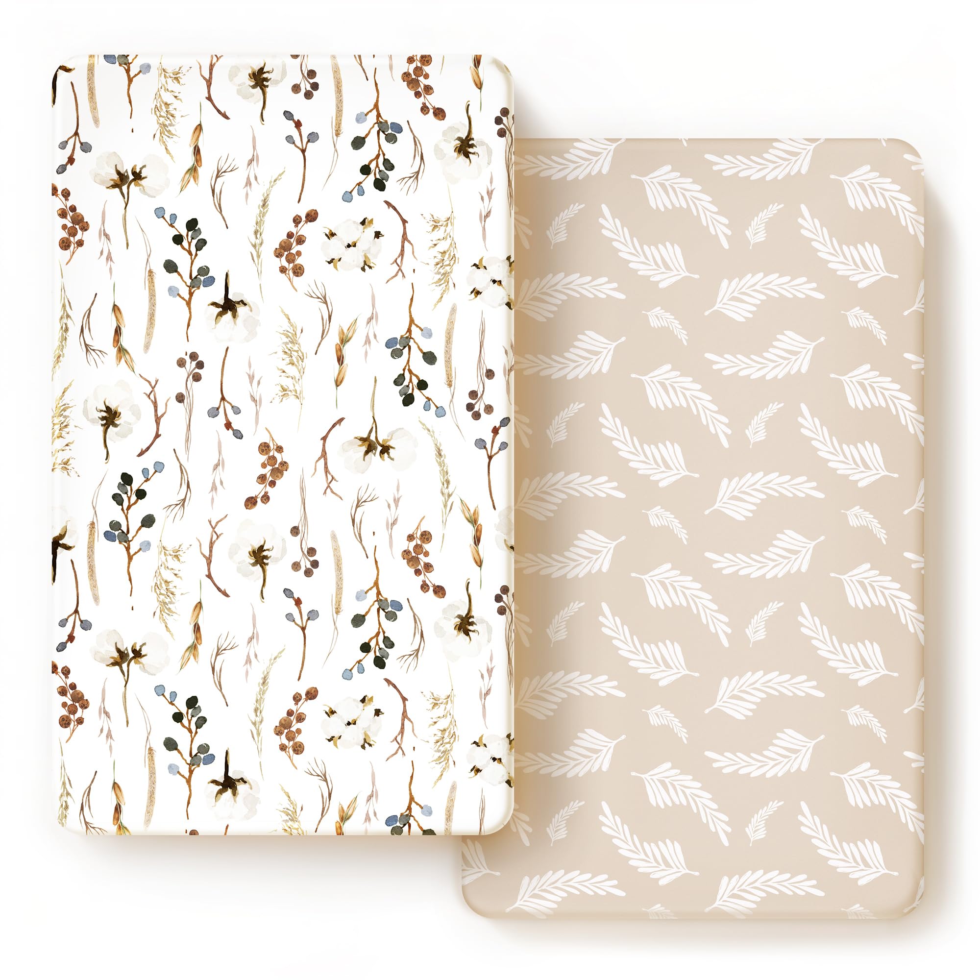 GRSSDER Stretch crib sheets 2-pack with universal fit for standard cribs.