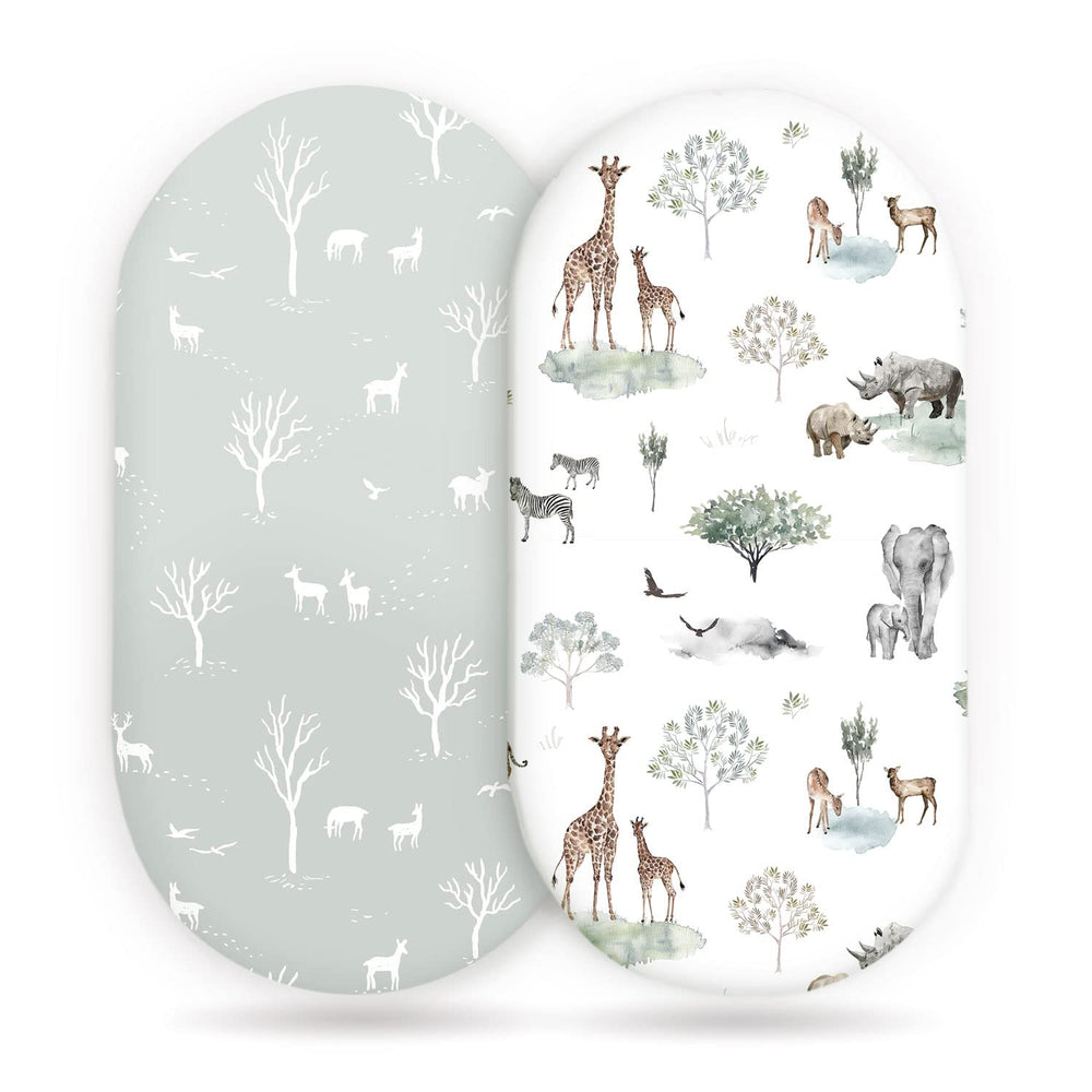 GRSSDER Stretch Ultra Soft Bassinet Sheet with elastic bottom for snug naps.