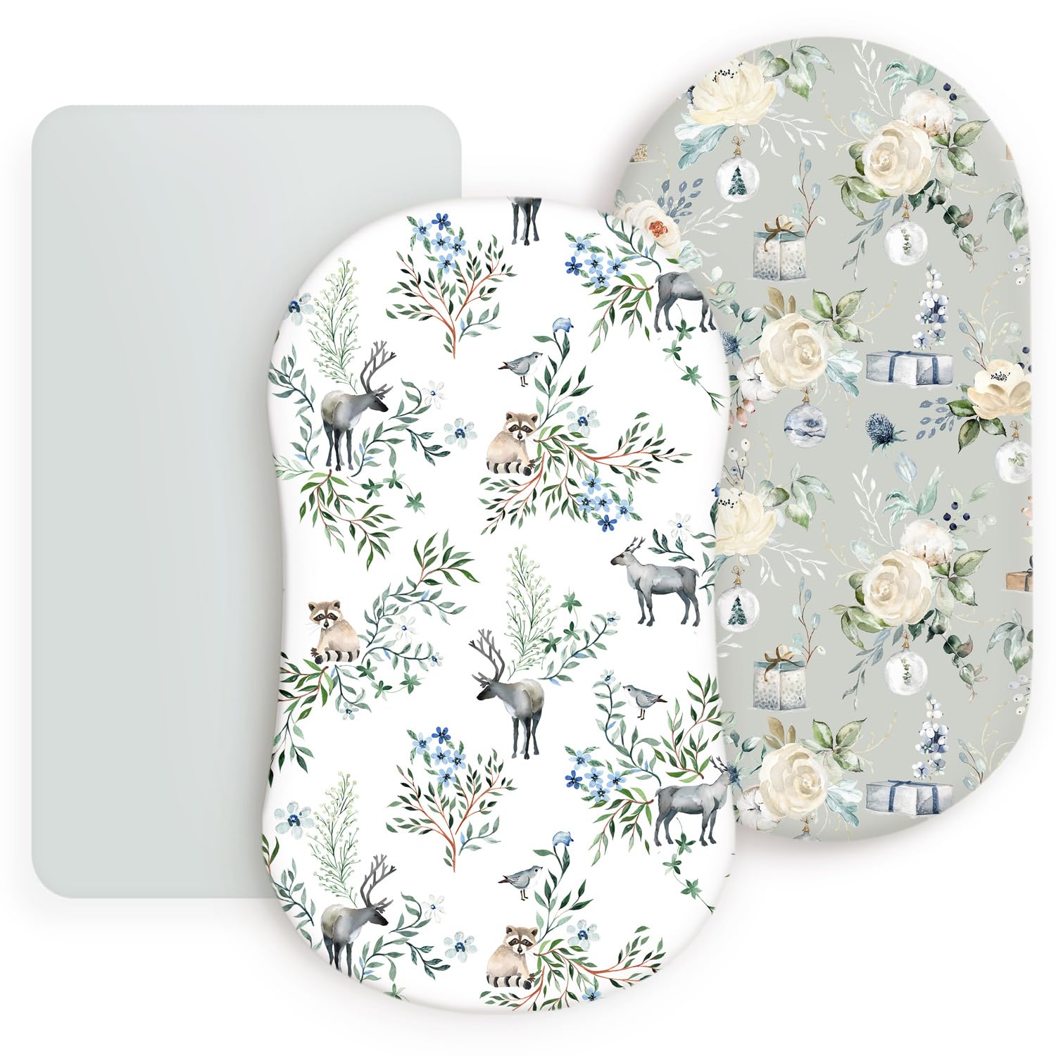 GRSSDER stretchy bassinet sheet offers a soft feel for breathable sleep.