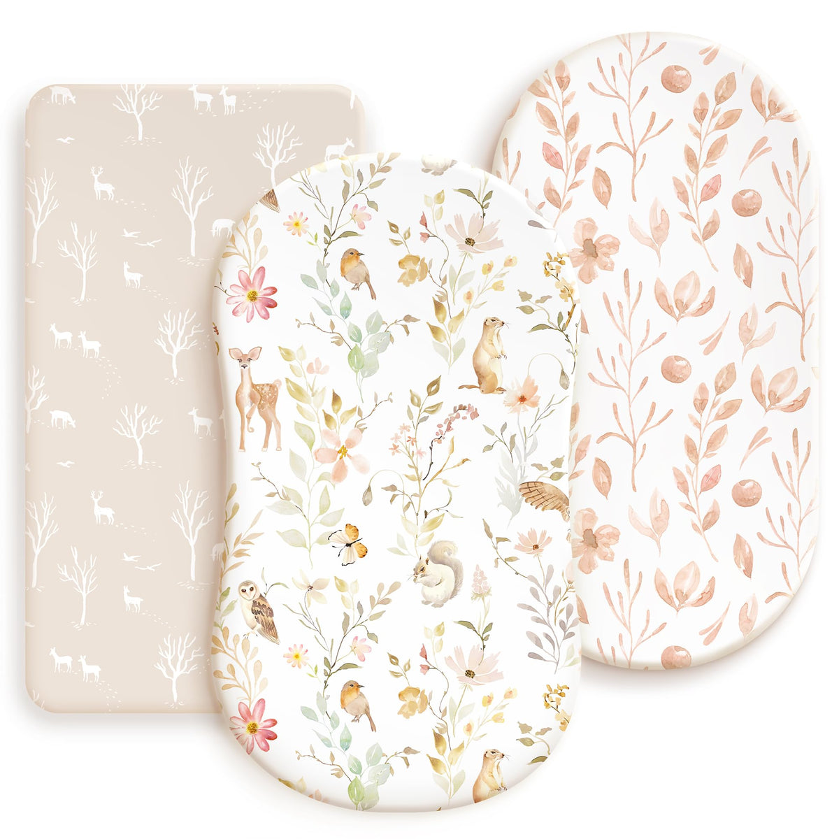 GRSSDER ultra-soft stretchy bassinet sheet offers gentle skin contact for restful sleep.