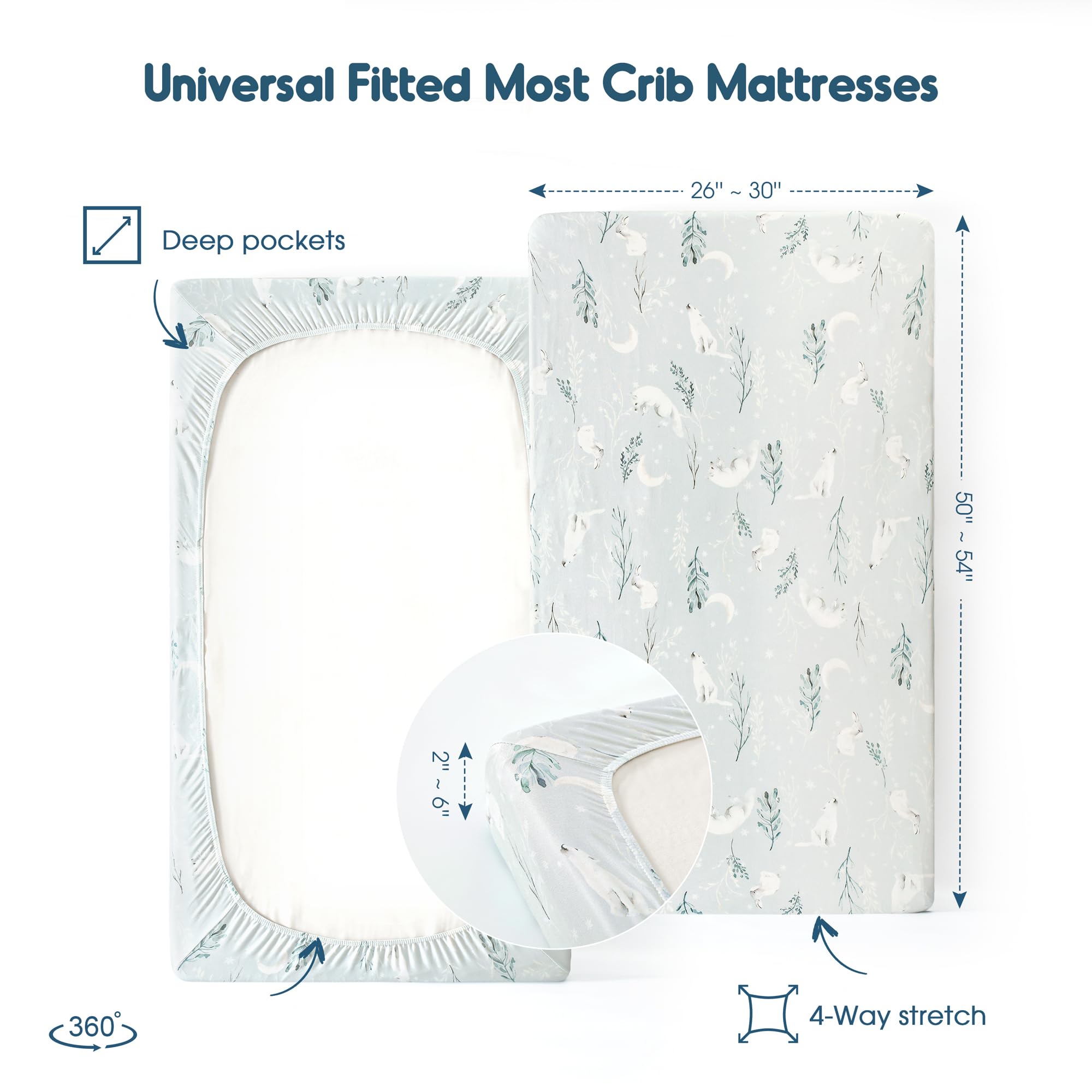 GRSSDER 52x28x8 sizing fits most standard crib mattresses securely.