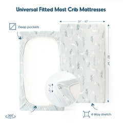 GRSSDER 52x28x8 sizing fits most standard crib mattresses securely.