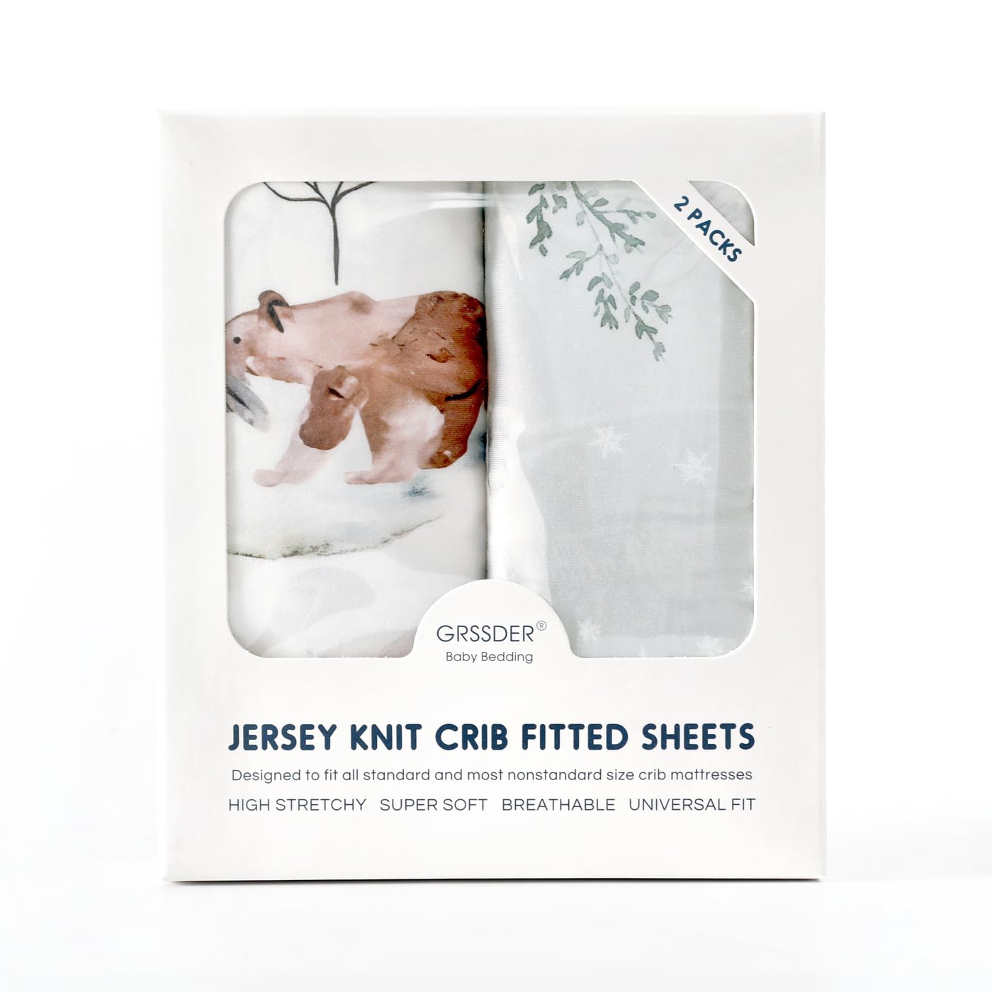 GRSSDER crib sheet in a cozy nursery setup, perfect for quick changes.
