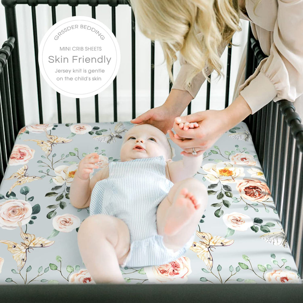 GRSSDER watercolor flowers and fruits print—calm nursery decor and serene bedtimes.