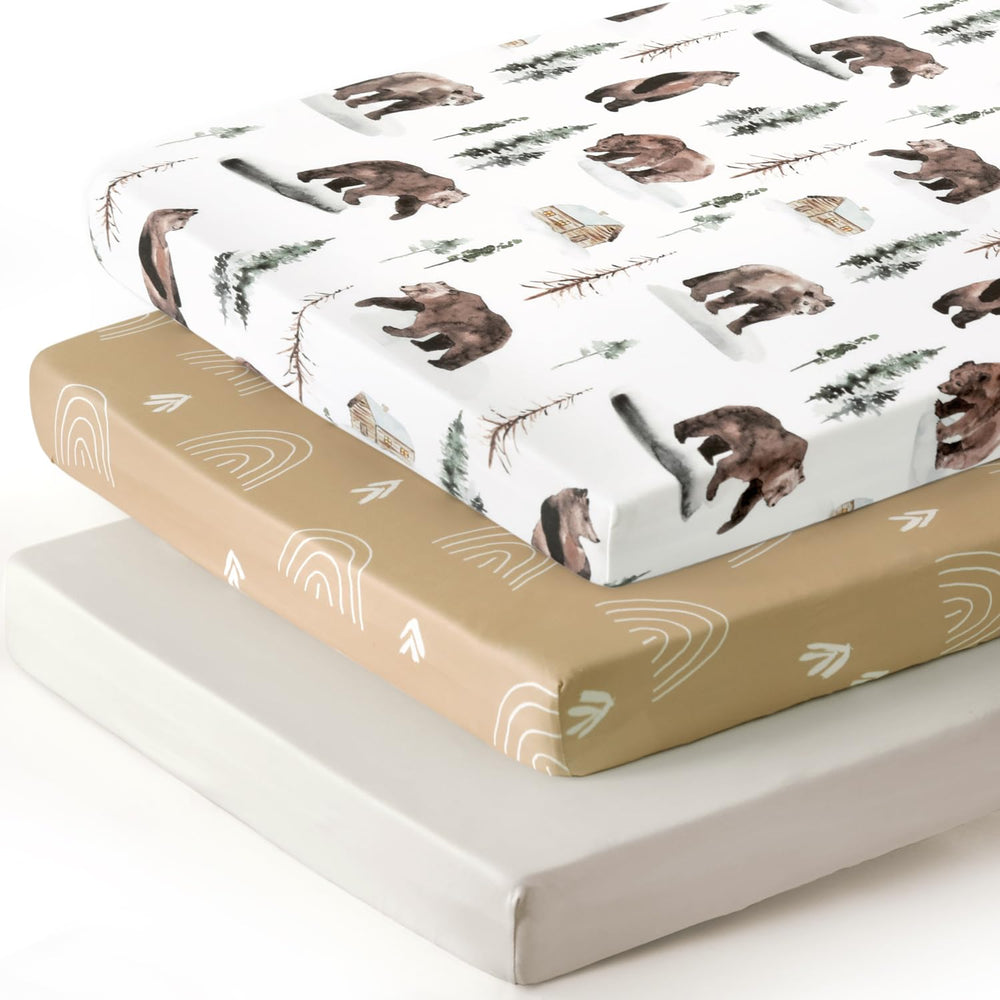 GRSSDER stretchy jersey-knit sheets offer universal fit for quick changes.