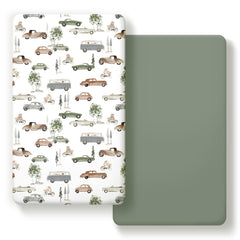 GRSSDER stretchy-soft-jersey-knit crib sheet for cozy nap times