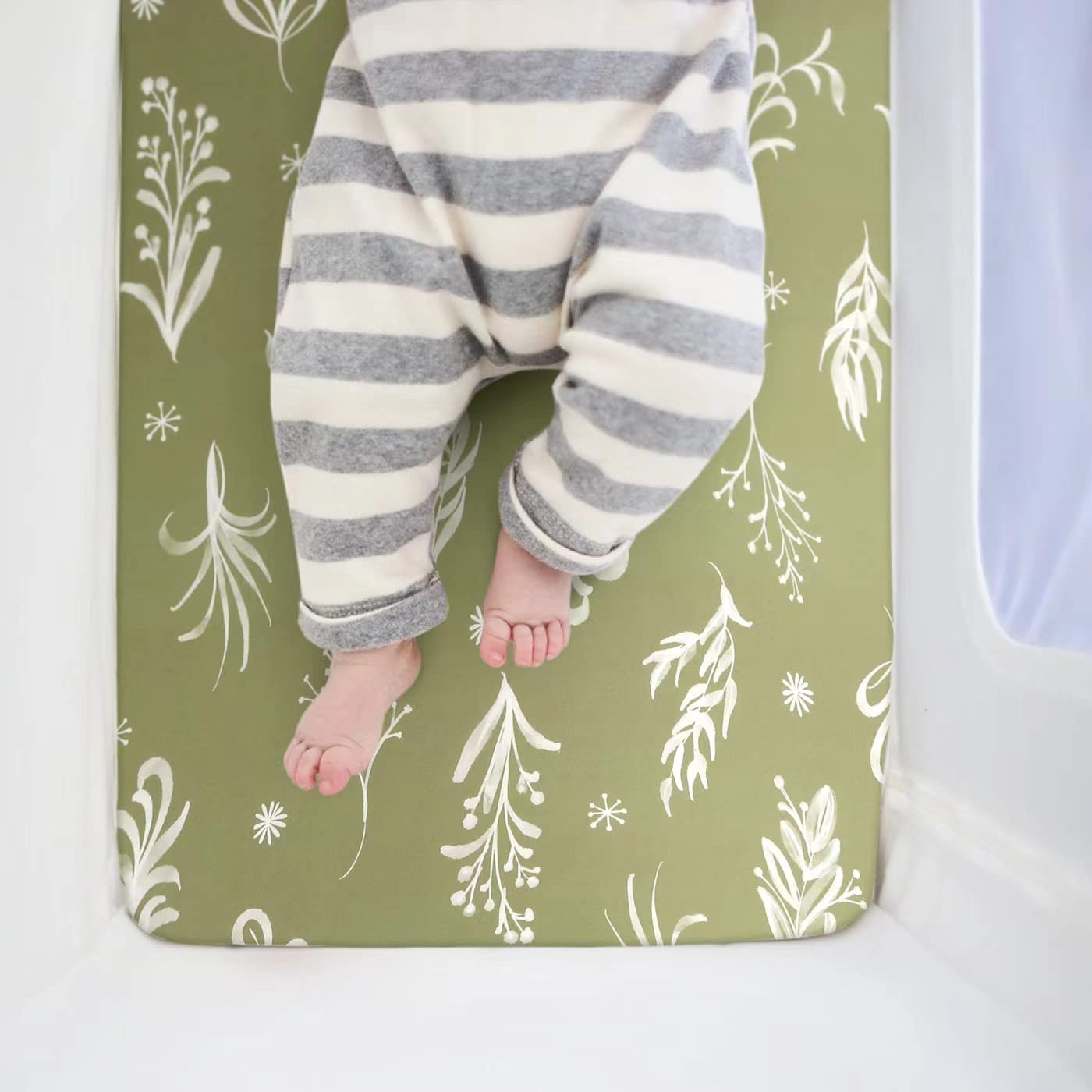 GRSSDER stylish watercolor flora olive design enhances nursery aesthetics