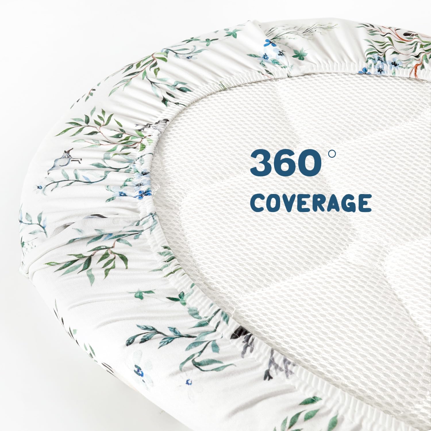 GRSSDER stylish print bassinet sheets add a gentle touch to nurseries.