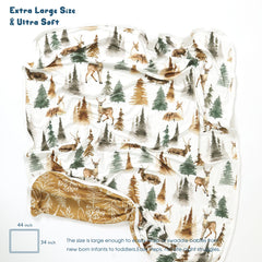 GRSSDER Jersey knit swaddle blanket laid flat for versatile use.