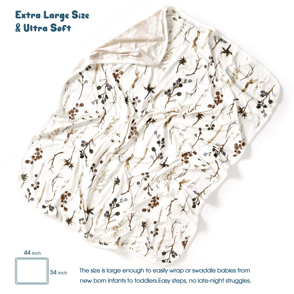 GRSSDER double-layer jersey knit blanket ideal for swaddling and year-round warmth.