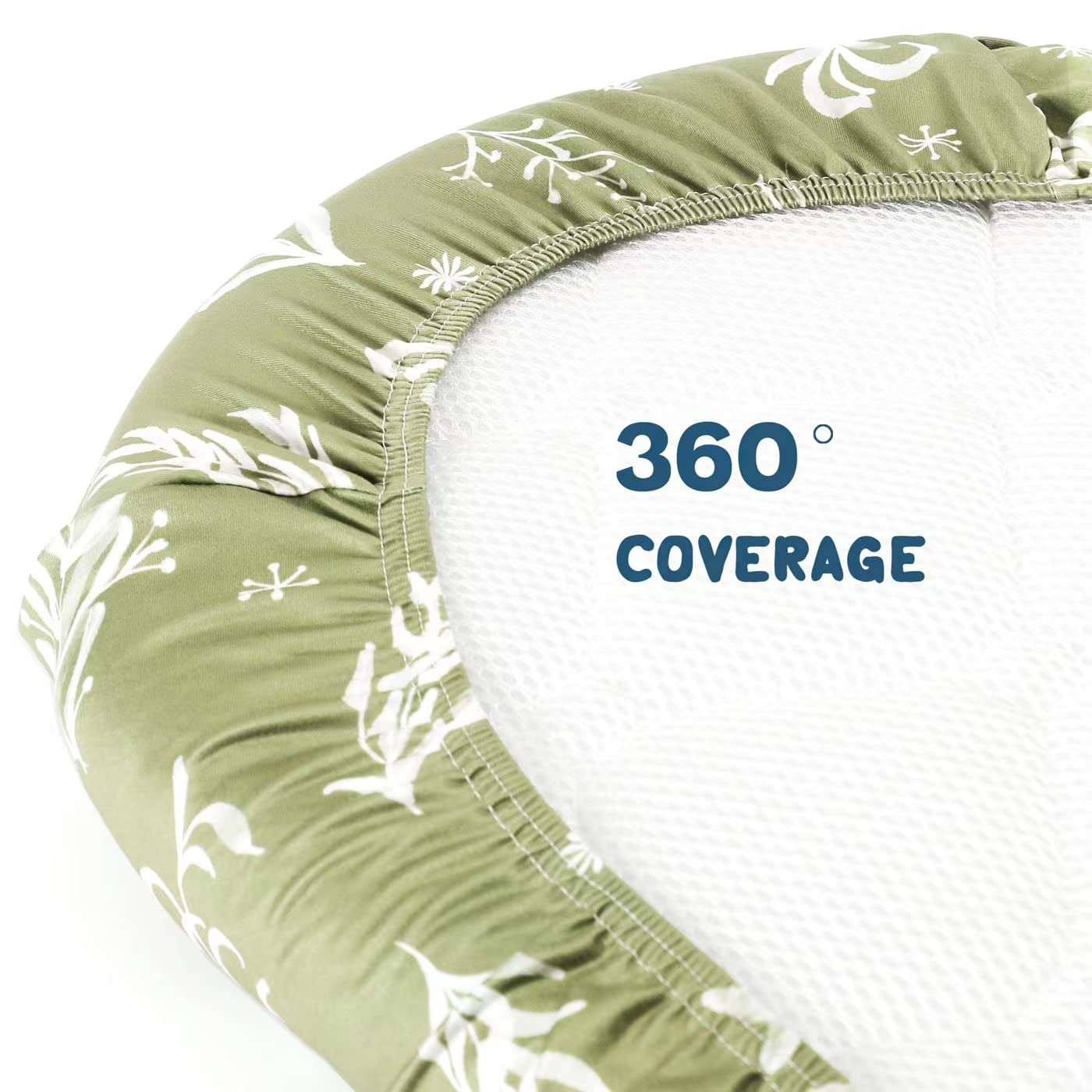 GRSSDER two-pack bassinet sheets on bed showing pattern