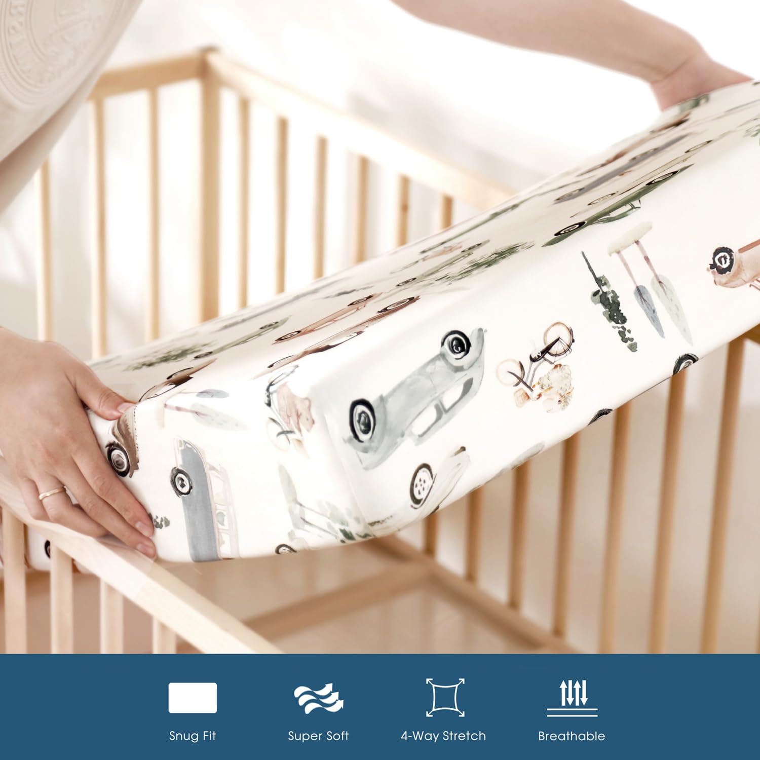 GRSSDER two-pack crib sheets offer budget-friendly nursery refresh