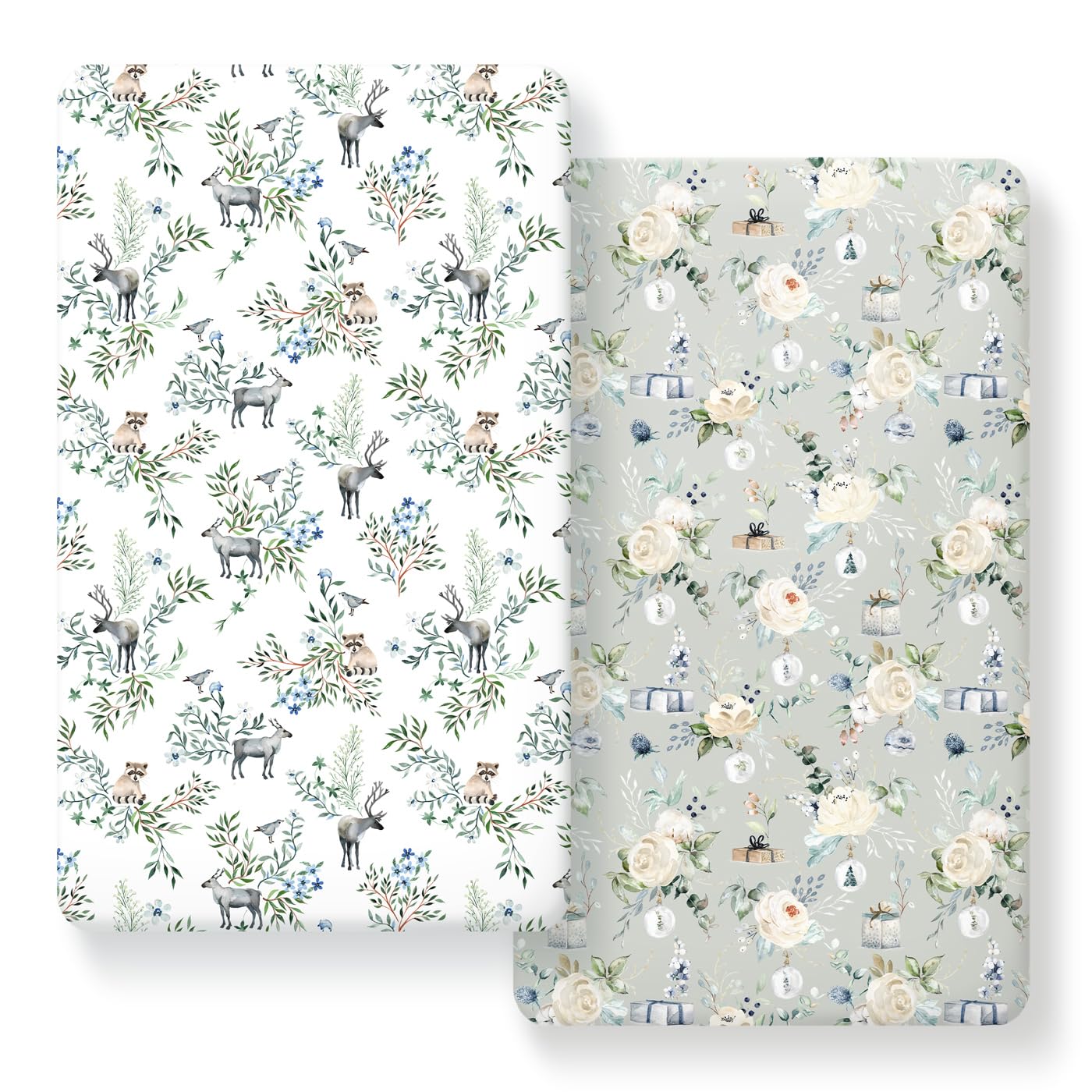 GRSSDER Ultra Soft jersey knit crib sheet folded for nap time comfort.