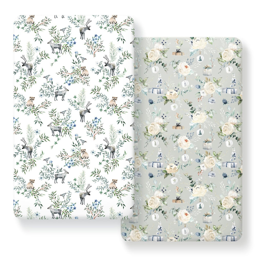 GRSSDER Ultra Soft jersey knit crib sheet folded for nap time comfort.