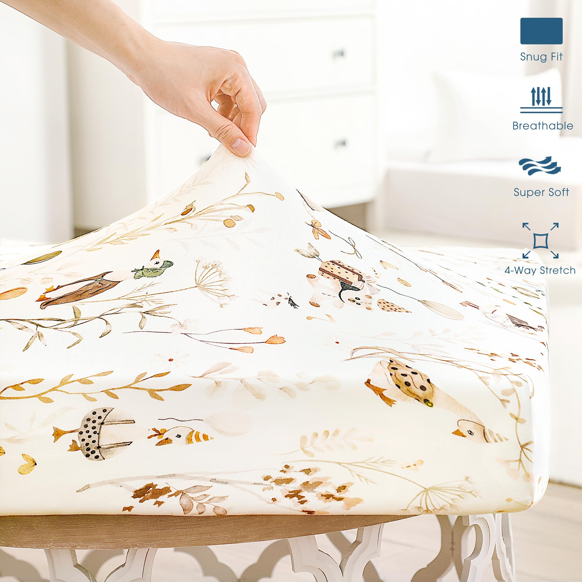 GRSSDER ultra-soft jersey crib sheet with gentle comfort and secure fit