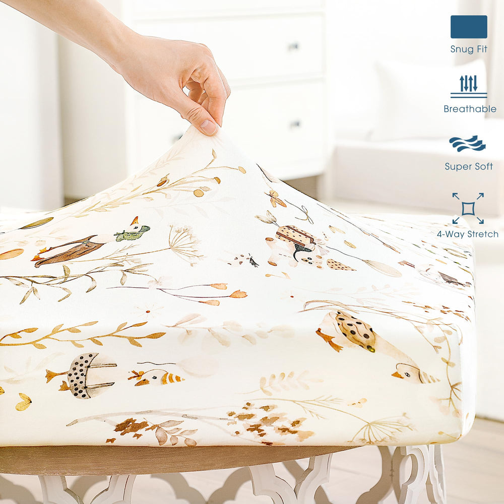 GRSSDER ultra-soft jersey crib sheet with gentle comfort and secure fit