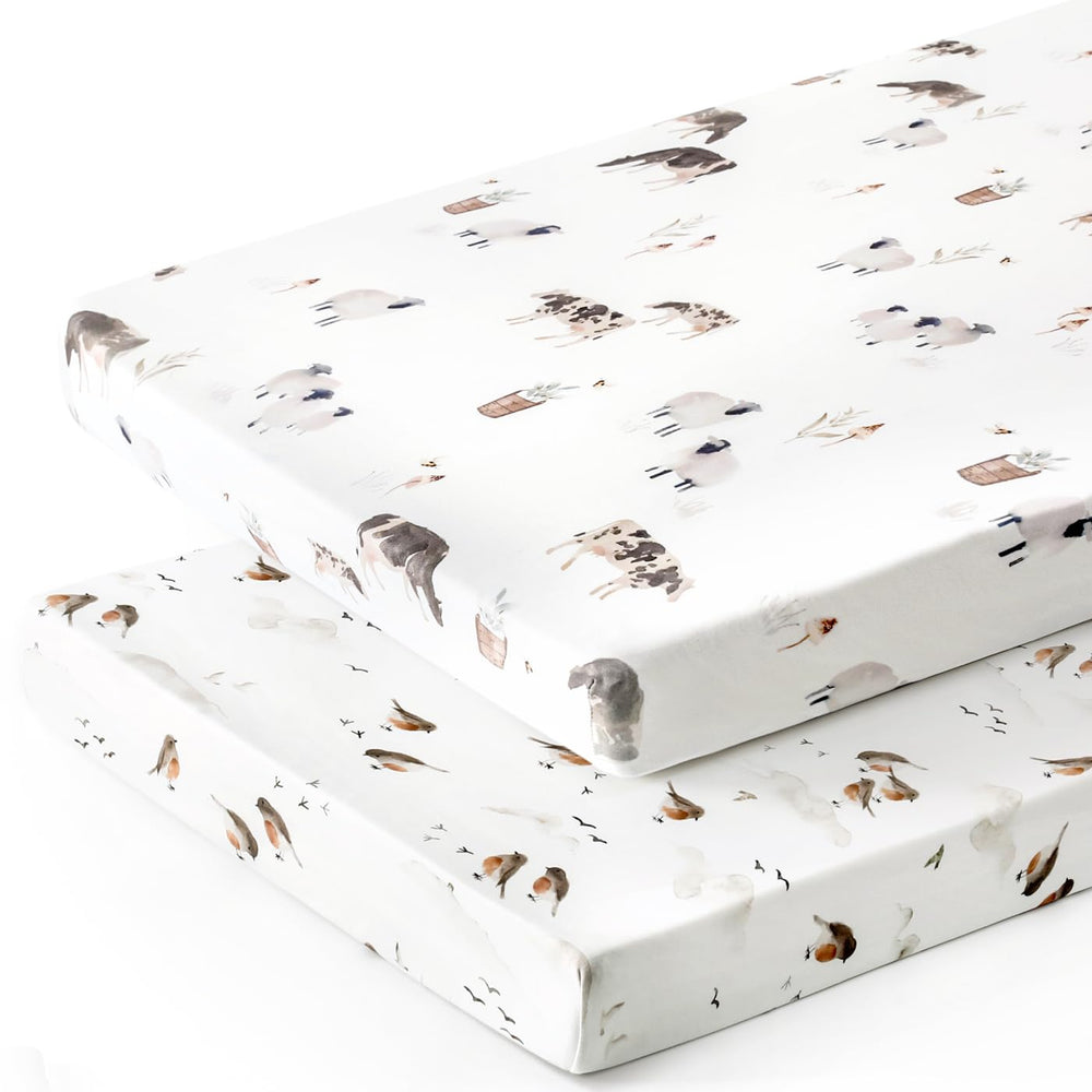 GRSSDER ultra-soft jersey-knit sheets provide breathable comfort for babies