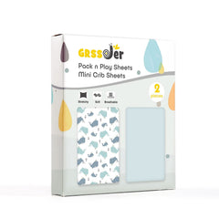 GRSSDER universal-fit pack n play sheets fit 38x24x6 mattresses securely
